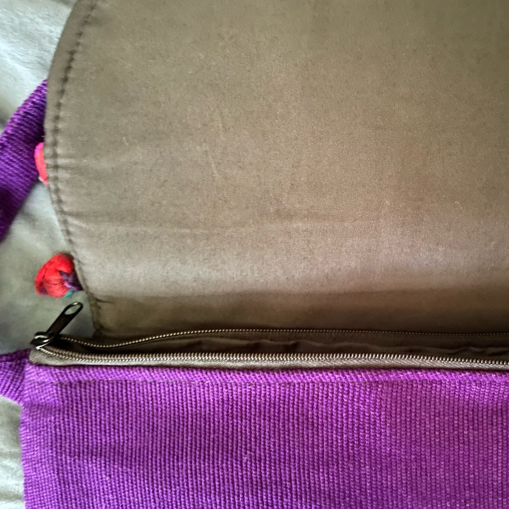 Mexican embroidery bag purple - Picture 6 of 6